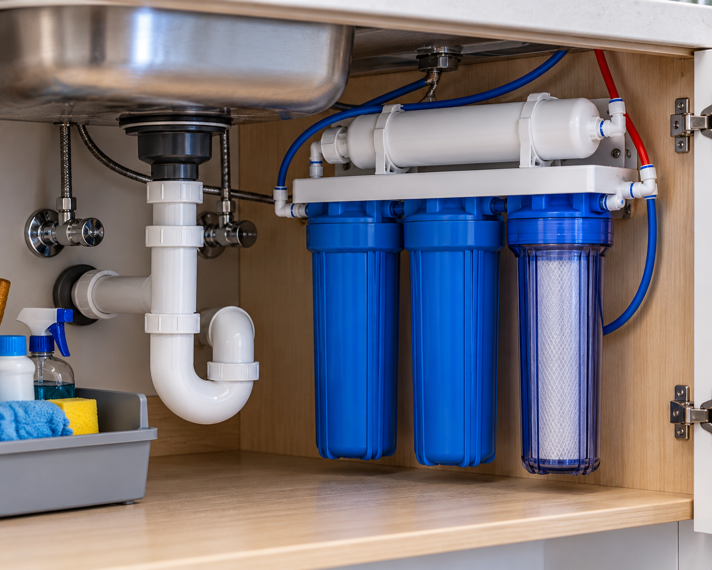 Under-Sink Filtration and Plumbing System