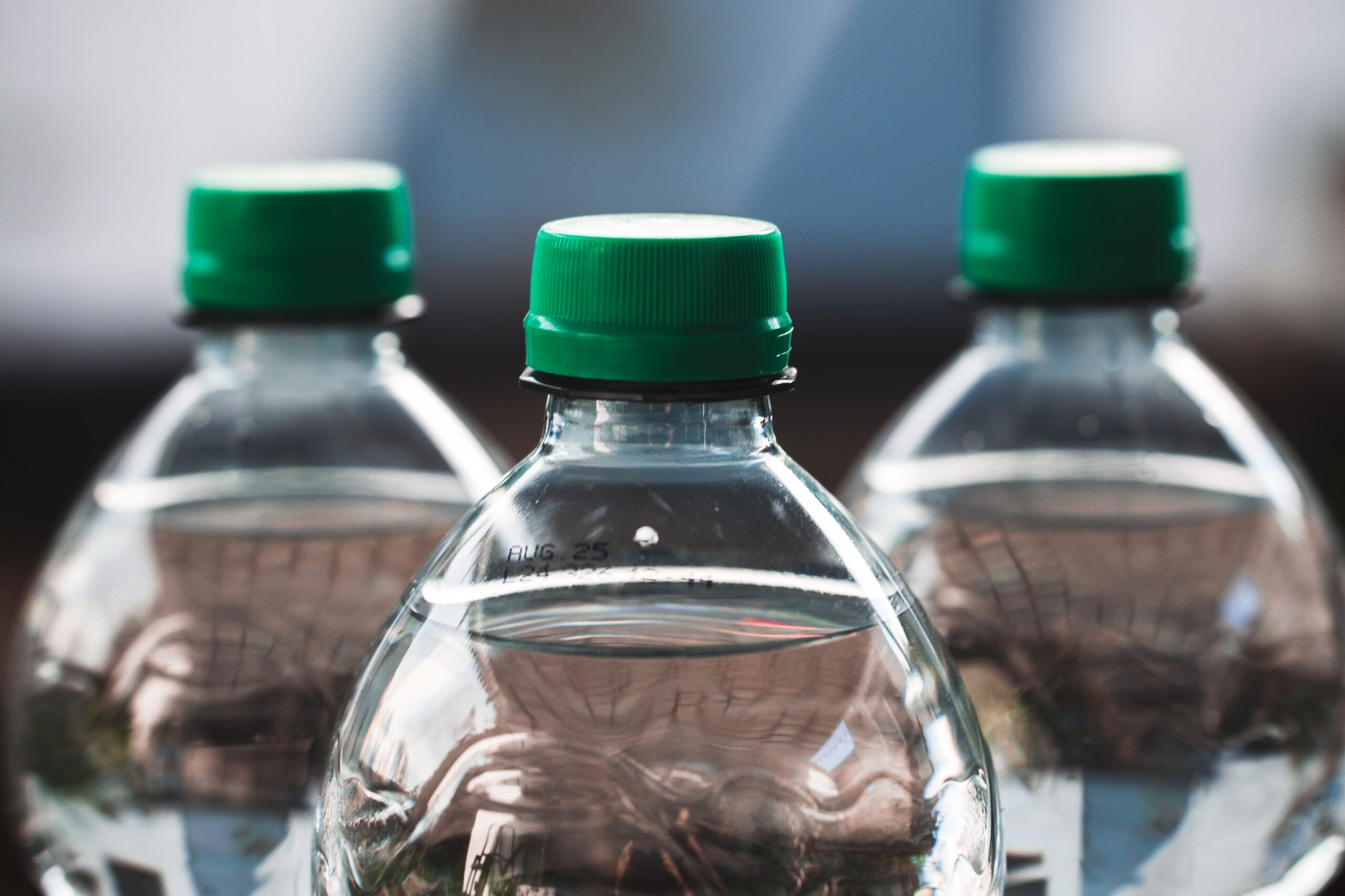 Is reverse osmosis safer than bottled water? Three bottled waters with green cap